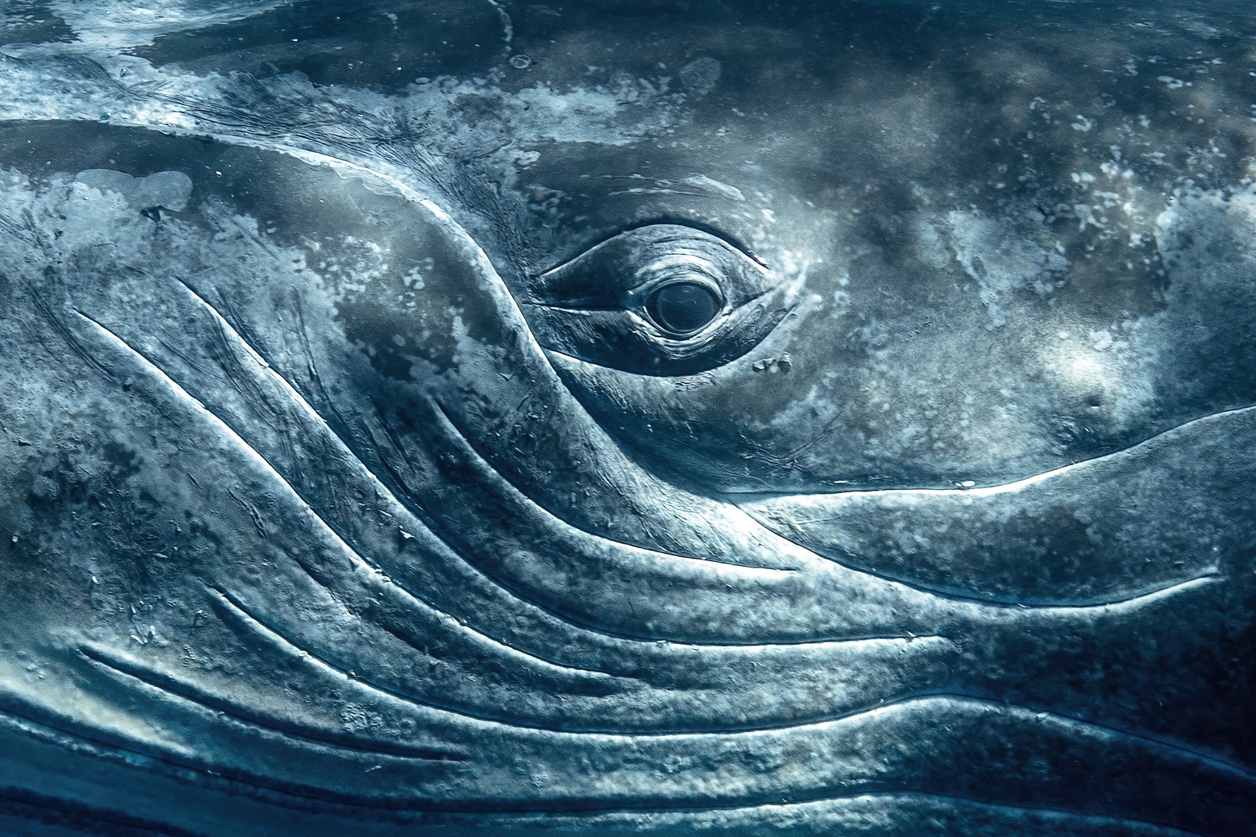 blue whale eye